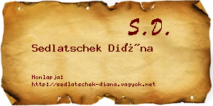 Sedlatschek Diána névjegykártya