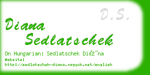 diana sedlatschek business card